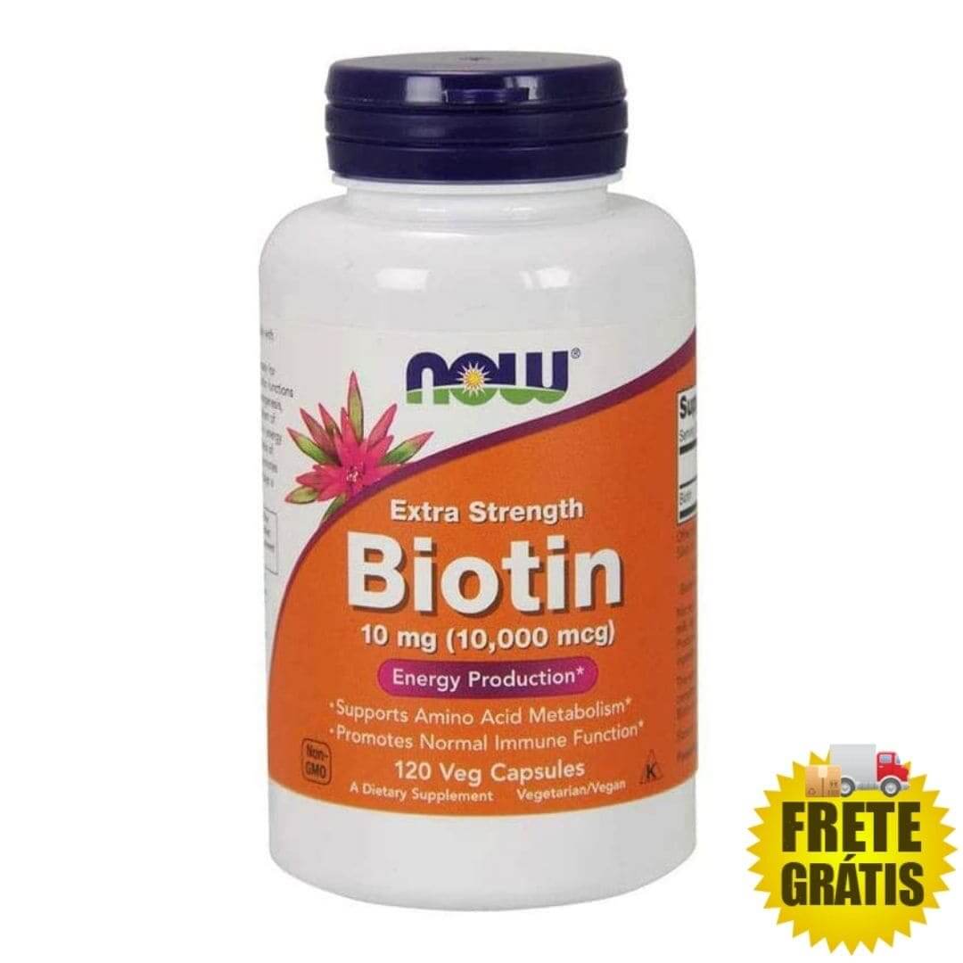 Biotina 10mg Now Foods - 120 cápsulas