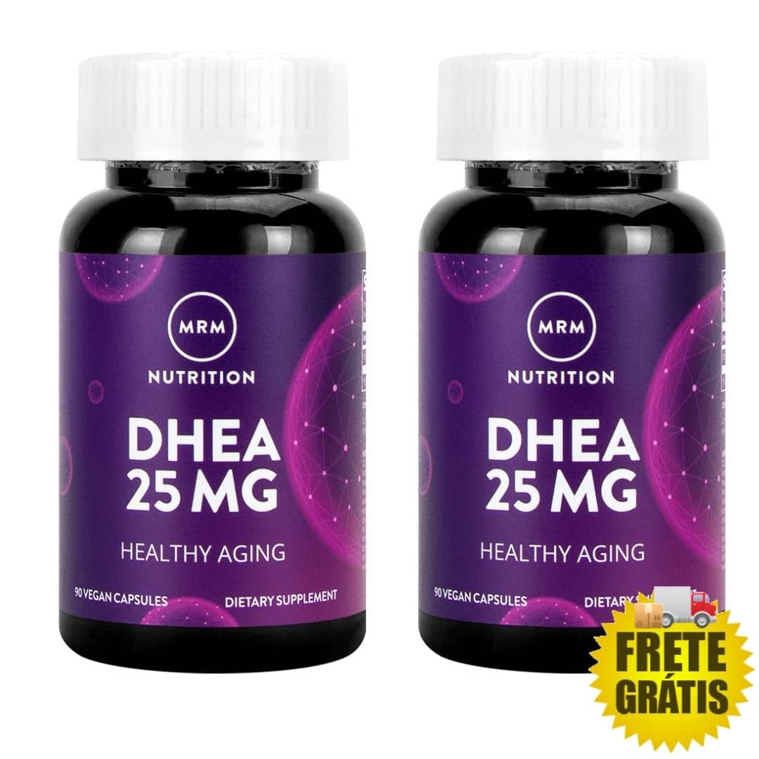 2 potes de DHEA MRM 25mg (90 + 90 cápsulas)
