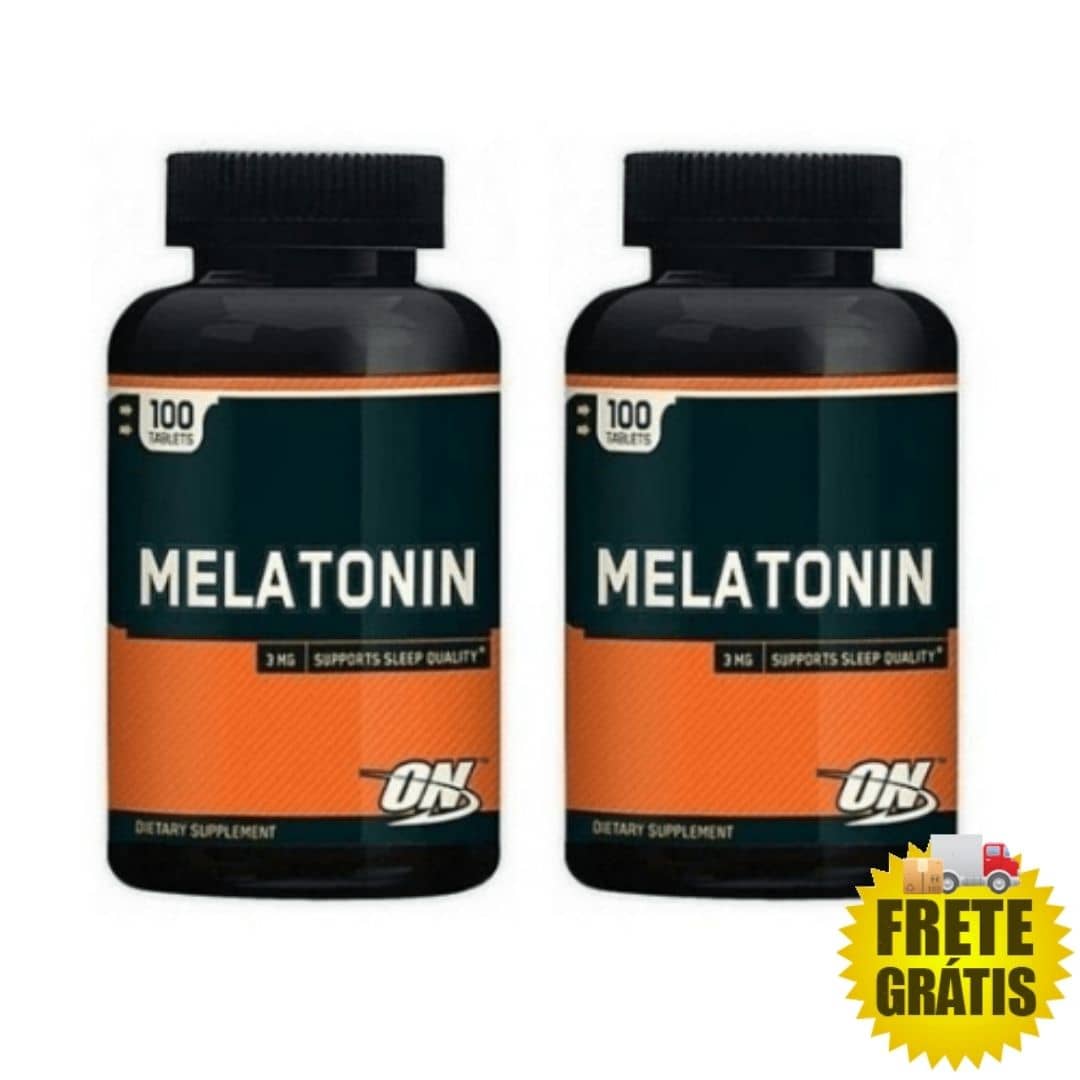 2 Potes Melatonina 3mg ON - Optimum Nutrition (100 + 100 comprimidos)