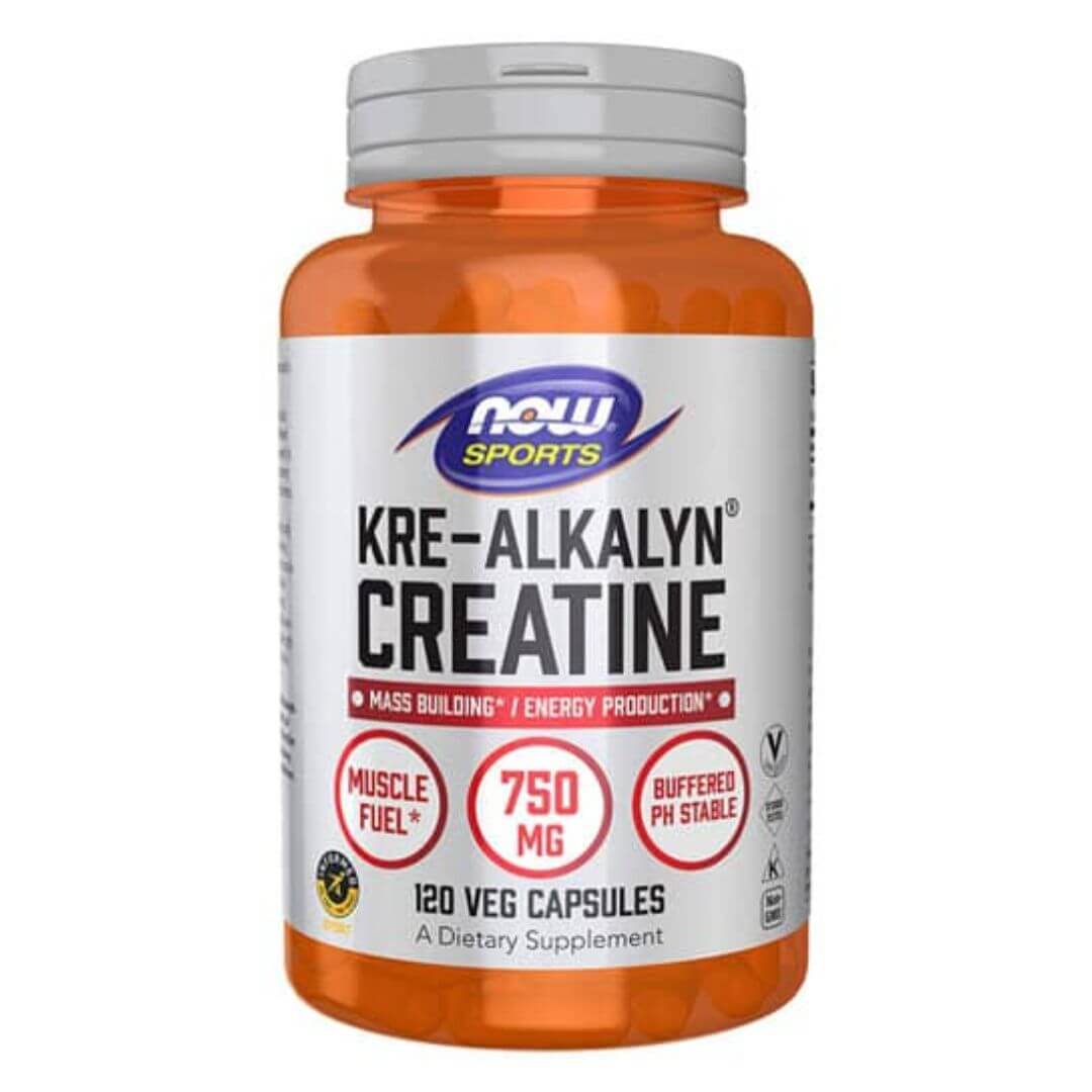 Creatina Kre Alcalina NOW Sports - 750 mg - 120 cápsulas