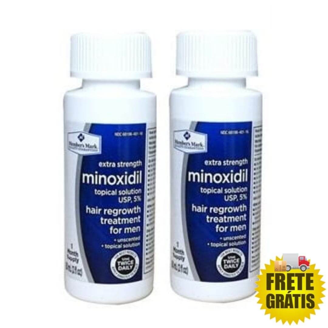 Minoxidil Member's Mark 5% - 2 frascos para 2 meses