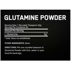 Glutamina em pó ON - Optimum Nutrition - 300g / 600g