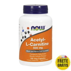 Acetil L-Carnitina 500mg Now Foods - 100 cápsulas