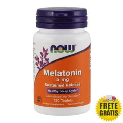Melatonina 5mg NOW - Sustained Release (Liberação gradual) - 120 tabletes