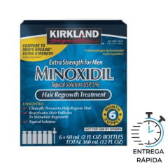 Caixa Minoxidil Kirkland com 6 frascos -  ENTREGA RÁPIDA