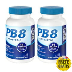 2 Potes Probiótico PB8 120 cápsulas (total 240 cápsulas)