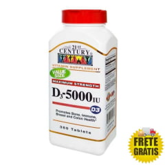 Vitamina D3 5000iu 21st Century - 360 tabletes