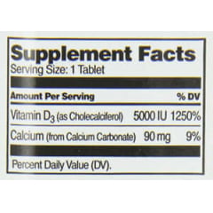 Vitamina D3 5000iu 21st Century - 360 tabletes