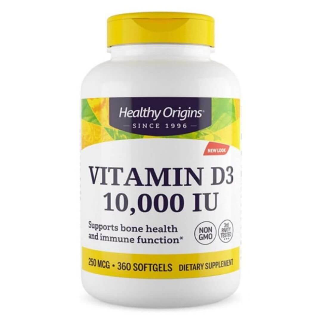 Vitamina D3 Healthy Origins 10.000 iu - 360 cápsulas